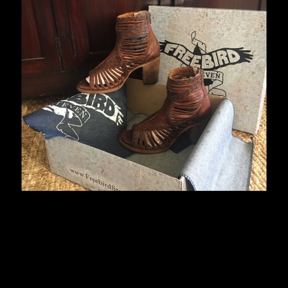 Freebird bell heeled sandals